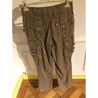 Pre-owned Dolce & Gabbana Trousers In Khaki