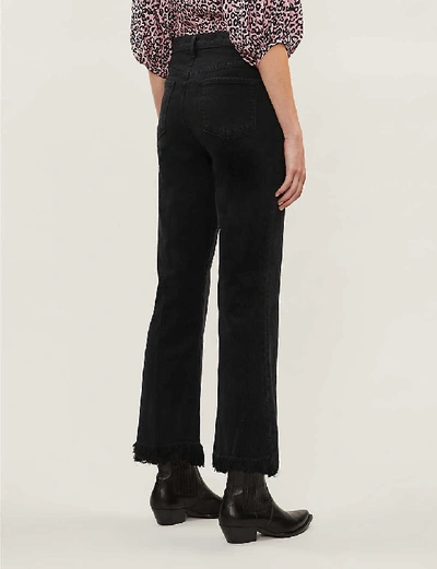 Shop J Brand Julia Cropped High-rise Flared Jeans In Undercover
