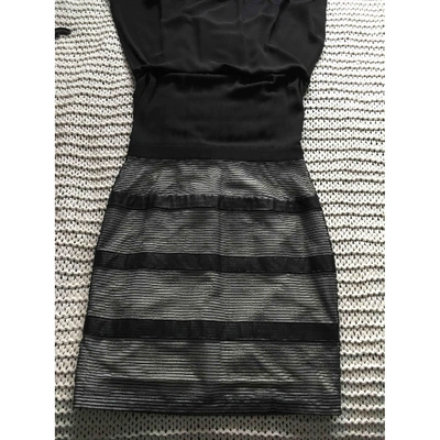 Pre-owned Jay Ahr Silk Dress In Black