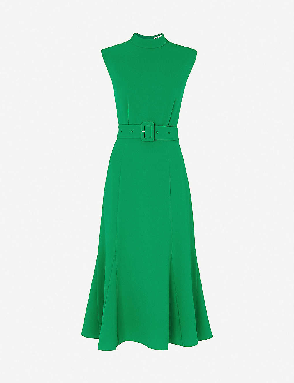 whistles green midi dress