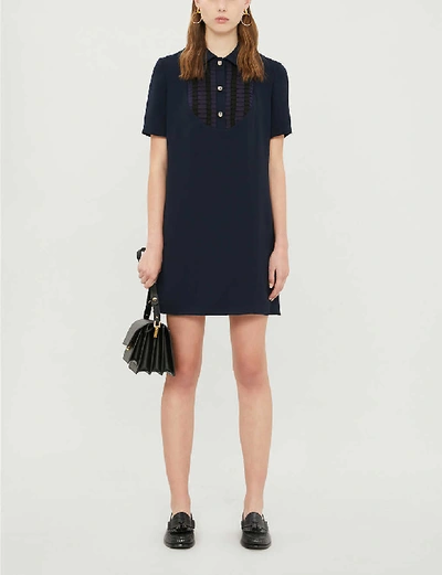 Shop Claudie Pierlot Rayannah Crepe Mini Shift Dress