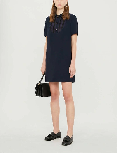 Shop Claudie Pierlot Rayannah Crepe Mini Shift Dress