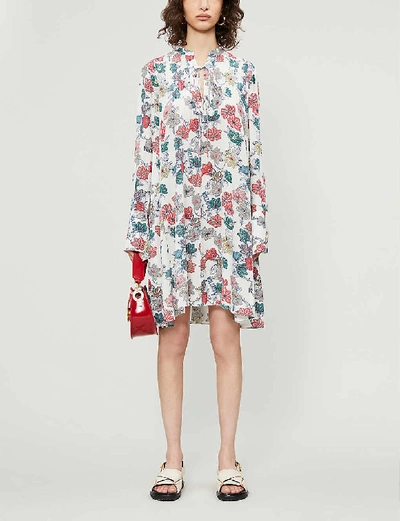 Shop Zadig & Voltaire Raika Floral-print Crepe Mini Dress In Judo