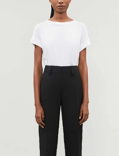 Shop Allsaints Womens White Imogen Cotton-jersey T-shirt Xs/s