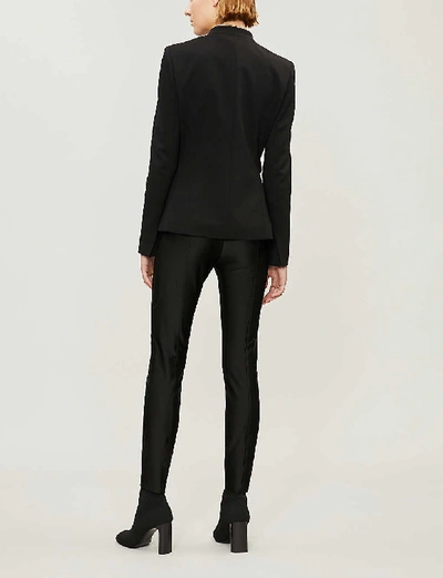 Shop Pinko Etichetta Piped-trim Woven Jacket In Nero Limousine