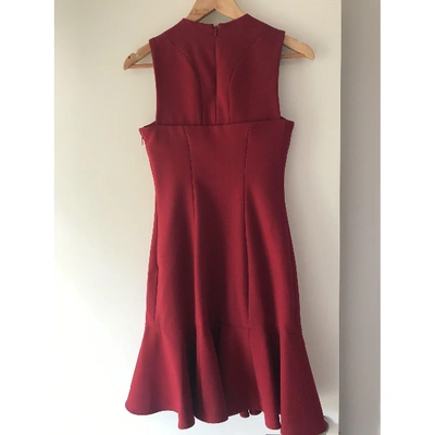 Pre-owned Cinq À Sept Mini Dress In Burgundy