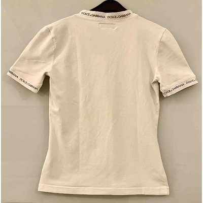 Pre-owned Dolce & Gabbana White Cotton  Top