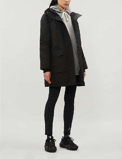 Shop Canada Goose Canmore Hooded Feather And Shell-down Parka In Black