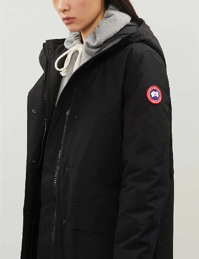 Shop Canada Goose Canmore Hooded Feather And Shell-down Parka In Black
