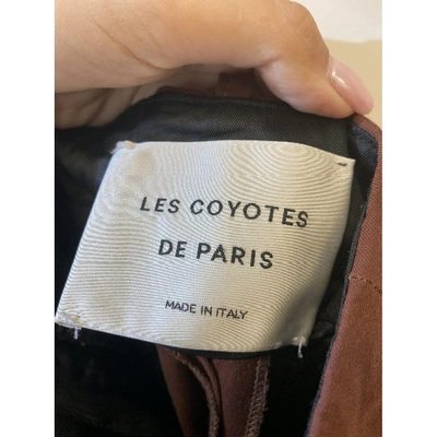 Pre-owned Les Coyotes De Paris Trousers In Brown