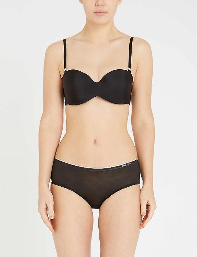 Shop Chantelle Absolute Invisible Strapless Stretch-jersey Bra In 011 Black