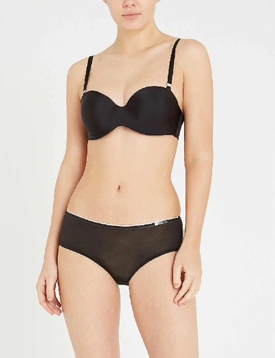 Shop Chantelle Absolute Invisible Strapless Stretch-jersey Bra In 011 Black