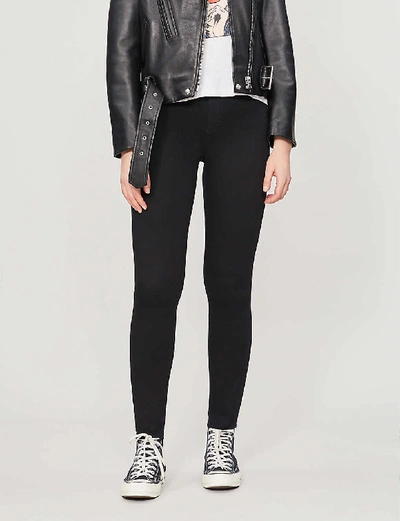 Shop Topshop Joni High-rise Skinny Jeans In Black