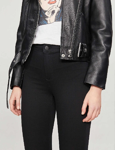 Shop Topshop Joni High-rise Skinny Jeans In Black