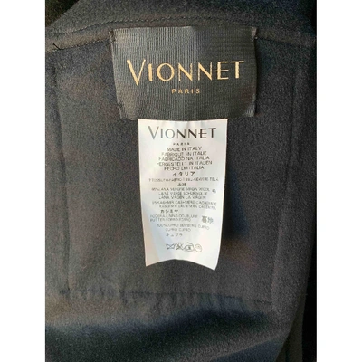 Pre-owned Vionnet Wool Cape In Black