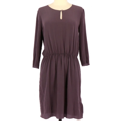 Pre-owned Hartford Silk Dress In Purple