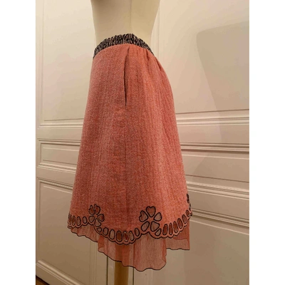 Pre-owned Rochas Orange Wool Skirt