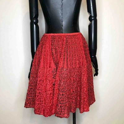 Pre-owned Alaïa Mid-length Skirt In Red