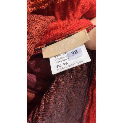 Pre-owned Alaïa Mid-length Skirt In Red