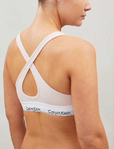 Calvin Klein Modern Cotton Padded Cotton-jersey Bra In 2nt Nymphs