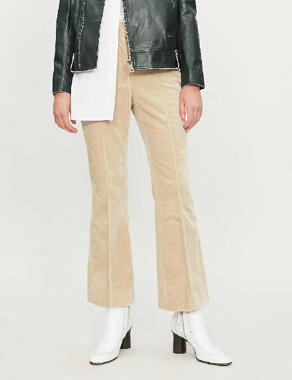 kick flare corduroy trousers