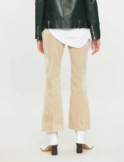 Shop Joseph Ridge High-rise Kick Flare Corduroy Trousers In Antique