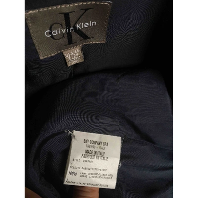 Pre-owned Calvin Klein Wool Blazer In Blue