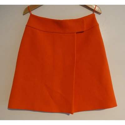Pre-owned Prada Orange Wool Skirt