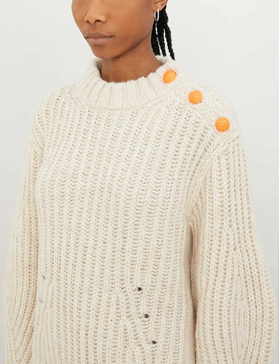 Shop Zadig & Voltaire Marlon Button-detail Knitted Jumper