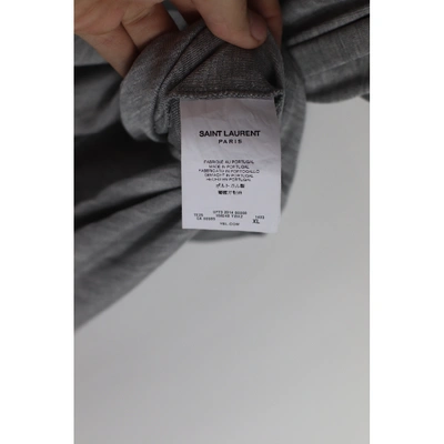 Pre-owned Saint Laurent Grey Cotton Top