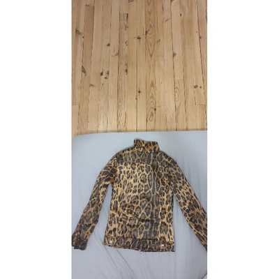 Pre-owned Dolce & Gabbana Biker Jacket In Camel