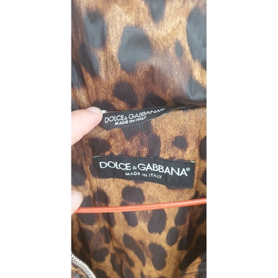 Pre-owned Dolce & Gabbana Biker Jacket In Camel