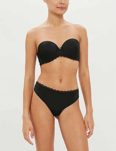 Shop Aubade Lysessence Strapless Bra In Black