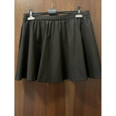 Pre-owned Mauro Grifoni Wool Mini Skirt In Brown