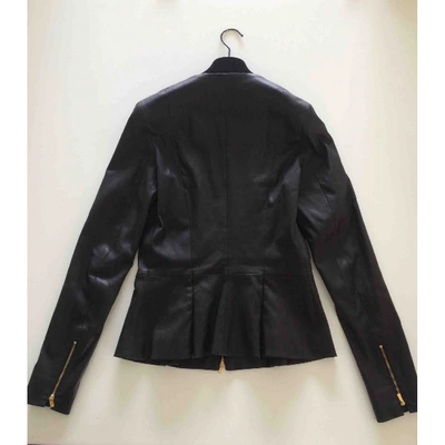 Pre-owned The Row Black Leather Leather Jacket