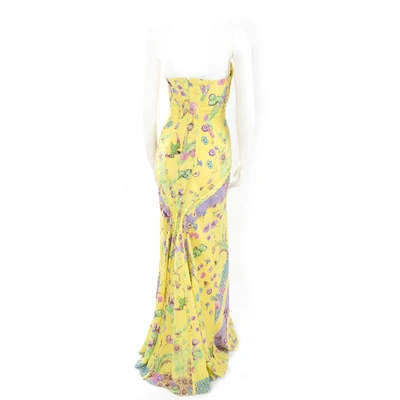 Pre-owned Versace Silk Maxi Dress In Multicolour