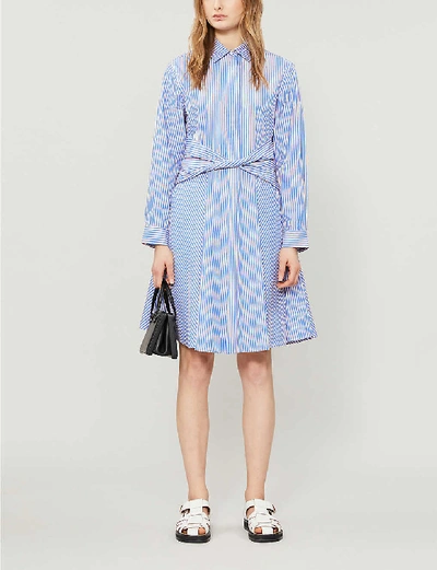 Shop Claudie Pierlot Rayone Striped Cotton Mini Dress