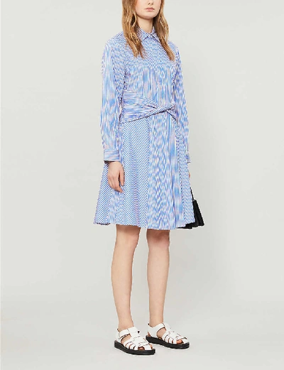 Shop Claudie Pierlot Rayone Striped Cotton Mini Dress