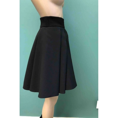 Pre-owned Fausto Puglisi Wool Mini Skirt In Black