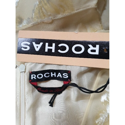 Pre-owned Rochas Ecru Silk Dress