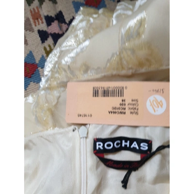 Pre-owned Rochas Ecru Silk Dress