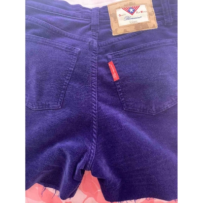 Pre-owned Blumarine Purple Cotton Shorts