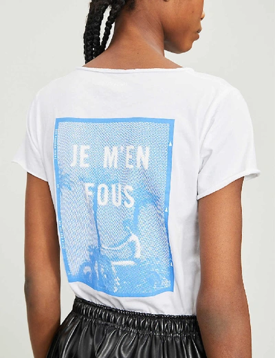 Shop Zadig & Voltaire Tunisien Graphic-print Cotton-jersey T-shirt In Blanc