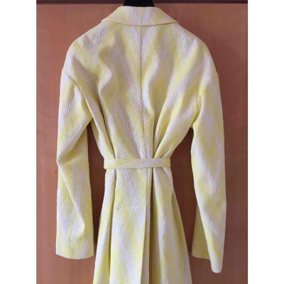 Pre-owned Rochas Coat In Yellow