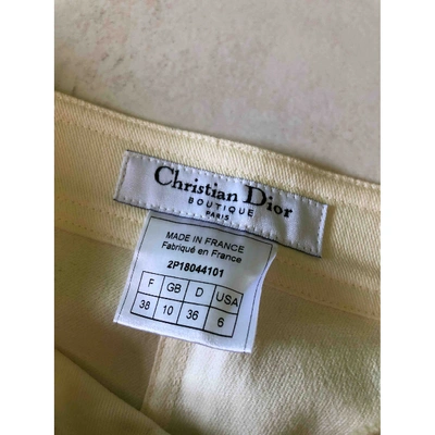 Pre-owned Dior Cotton Trousers