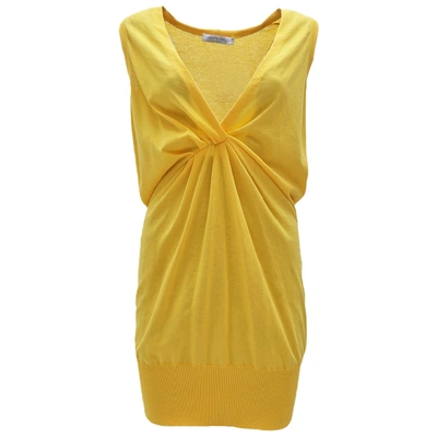 Pre-owned Viktor & Rolf Yellow Cotton Dress