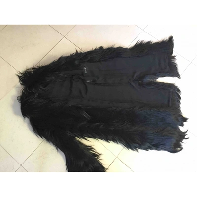 Pre-owned Gucci Black Mongolian Lamb Coat