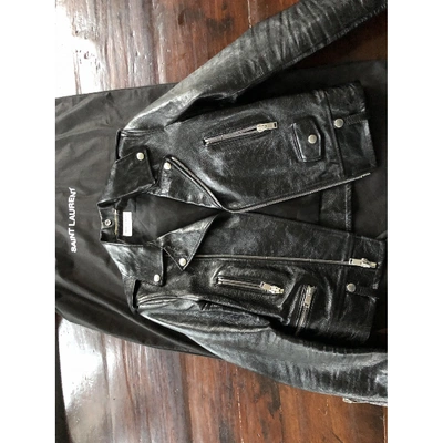 Pre-owned Saint Laurent Leather Jacket In Black