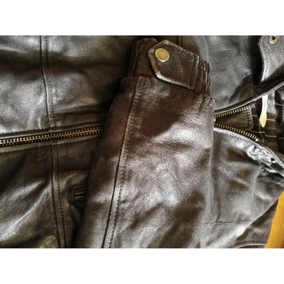 Pre-owned Tiger Of Sweden Leather Coat In Black