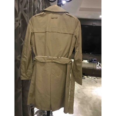 Pre-owned Maje Trench Coat In Beige